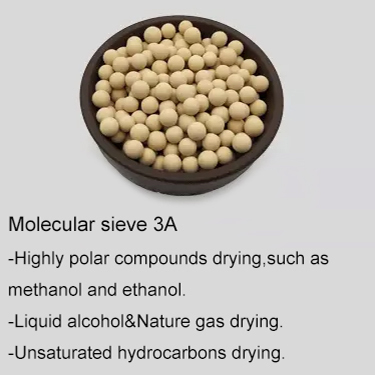 Chinese manufacturer zeolite 3a desiccant dryer 3a molecular sieve beads for drying ethanol