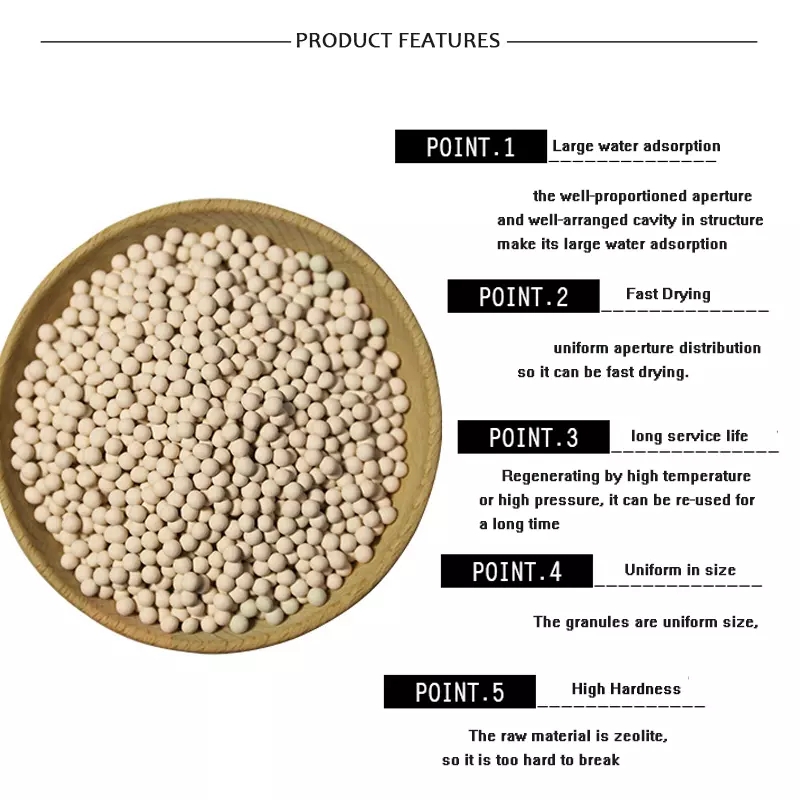 Regenerate Desiccant Adsorbent Zeolite 3A Molecular Sieve Used in Water Treatment And Gas Water Vapor