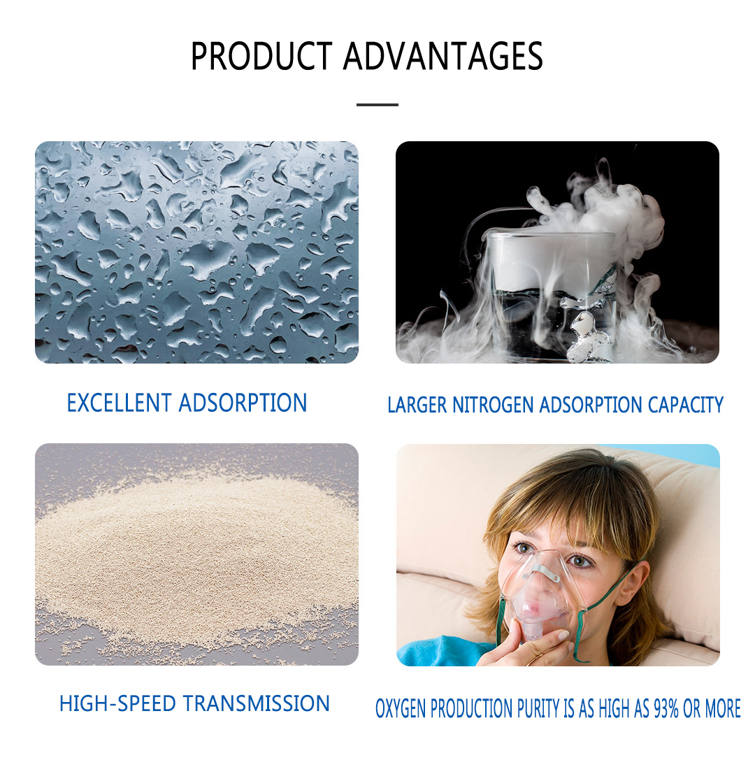 0.4-0.8mm Lithium Li-LSX Molecular Sieve Oxygen Production For Medical Breathing Machine Oxygen Generator With Lithium Molsieves