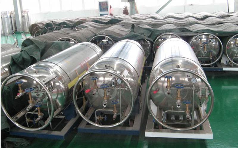 Cryogenic Vacuum Insulated Liquid Nitrogen Dewar Cylinder